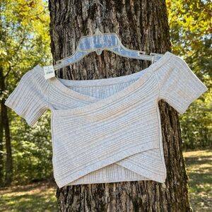 Aerie Light Gray Knit Top